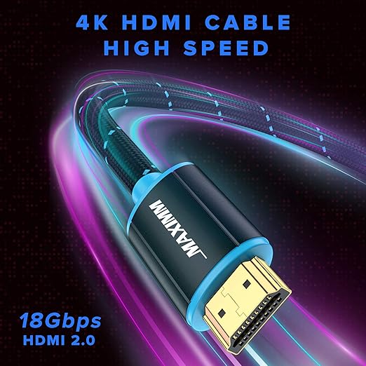Maximm 4k Hdmi Cable 4ft, Hdmi Extender Cable Male to Female Hdmi Cord, Hdmi 2.0 Cable 120Hz Short Hdmi Cable (4ft)