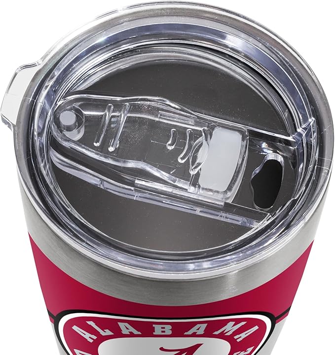 Rico Industries NCAA 20oz Stainless Steel Tumbler with Lid - Great For Coffee, Tea, Water or Cocktails