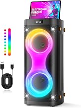 Bluetooth Speaker with Lights, Portable Party Speaker for Home and Outdoor - Image 1