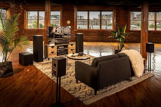 Klipsch Reference R-8SW Surround Subwoofer, 150 Watts Peak Power (Brushed Black Vinyl, 8-Inch)