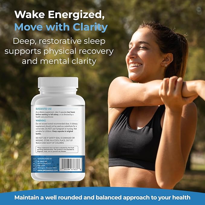 Melatonin 300mcg + Magnesium Glycinate 126mg + Glycine 2,500mg for Sleep (120 Count, 30 Servings)