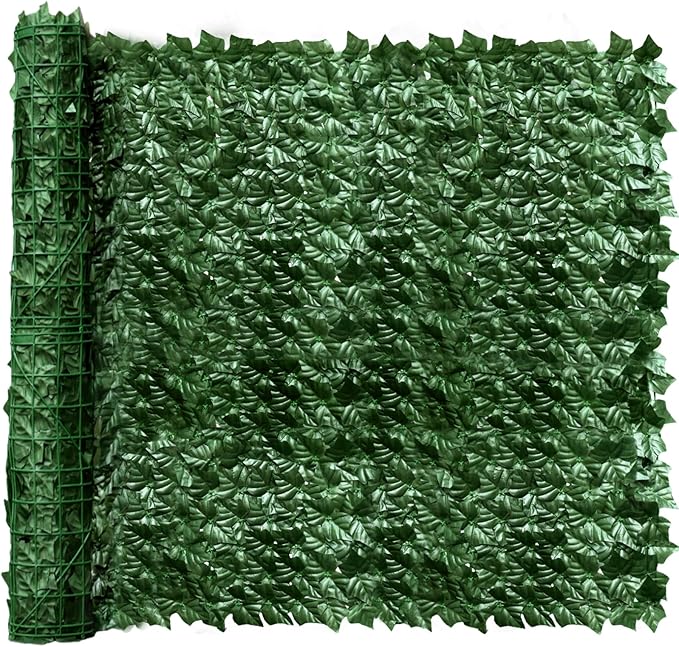 Artificial Ivy Privacy Fence Screen, 100x40 inch Artificial Hedge Grass Wall，Faux Ivy Fence Privacy Screen, Decoration for Patio, Balcony, Garden, Backyard Indoor Outdoor Decor