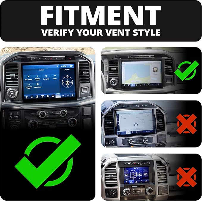 Tackform Link Vent Mount Magnetic Phone Holder - Compatible with MagSafe, 2021-2025 Ford F150 & Raptor, 2023-2025 Ford Super Duty | Billet Aluminum | Zero Slip | 2" Arm | Blue