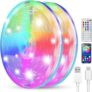 Smart LED Strip Lights 200FT (2 Rolls of 100 ft) for Bedroom App Control Lighting Bedroom Rome Decor with Remote, RGB Music Sync Color Changing LED Lights for Party,Game Room - Image 1