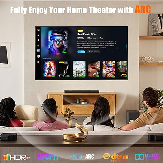 4K HDMI Cable 15 FT, 5-Pack, High Speed 18Gbps in-Wall CL3 Rated HDMI 2.0 Cord, Support 4K@60Hz & 2K@240Hz, HDR10, ARC, Dolby, DTS, HDCP 2.2 for TV, Monitor, PC, Laptop, PS5, Xbox, Projector