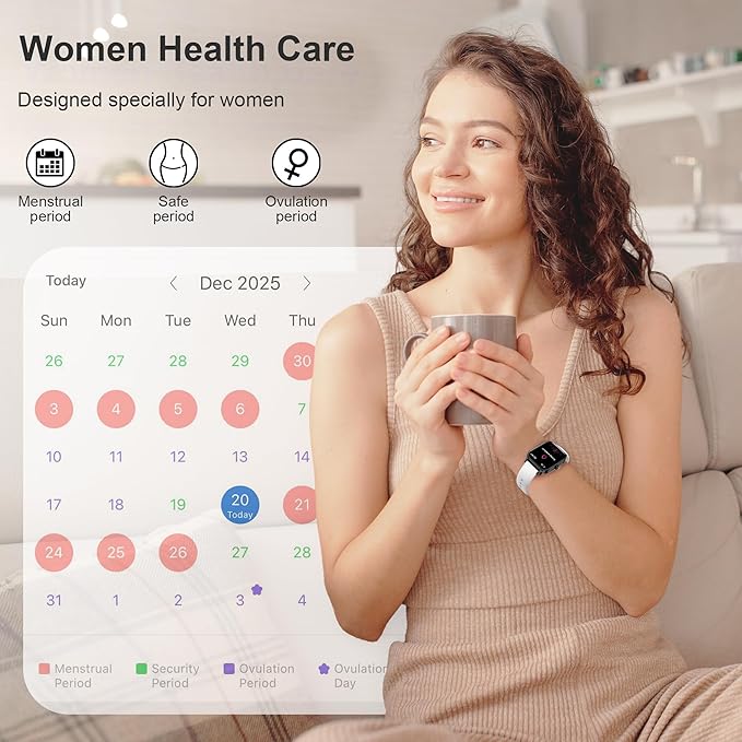 Smart Watches for Women,1.85" Fitness Tracker Watch Answer/Make Call,IP68 Waterproof Fitness Watch with Sleep/Step/Heart Rate/SpO2 Monitor, 120+ Sport Modes Smartwatch for Android iOS