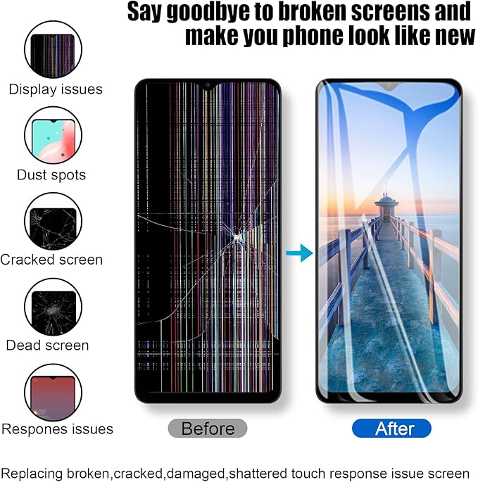 EFAITHFIX for Samsung Galaxy A32 5G Screen Replacement with Frame 6.5 Inch LCD Display Digitizer for Samsung A326U A326B A326A A326W S326DL Screen Replacement Touch Screen Assembly with Repair Tools