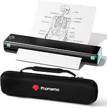 Phomemo M08F Inkless Thermal Portable Printer with Case - 8.5 x 11, Black - Image 1