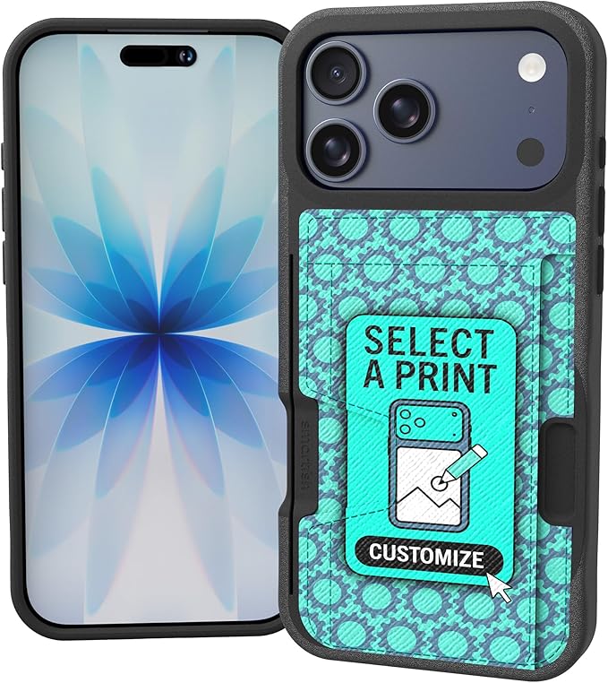 Smartish® iPhone 17 Pro Max Wallet Case - Wallet Slayer Vol. 2 [Slim + Protective] Credit Card Holder w/Kickstand - Drop Tested Hidden Card Slot Cover for Apple iPhone 17 Pro Max - Custom Print