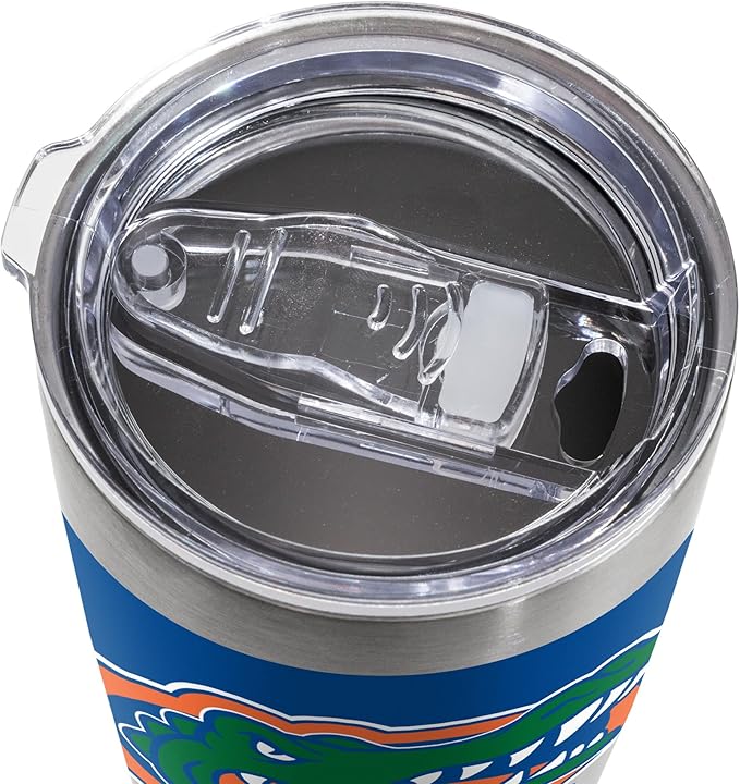 Rico Industries NCAA 20oz Stainless Steel Tumbler with Lid - Great For Coffee, Tea, Water or Cocktails