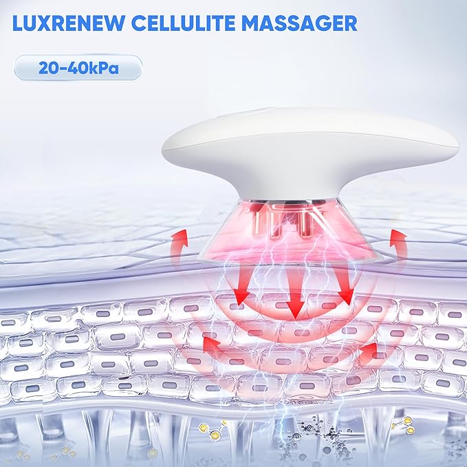 3-in-1 Electric Cellulite Massager, 3-in-1 Body Sculpting Machine -3 Modes Adjustable Body Sculpting Machine- Home Use Cupping Therapy Tool for Back, Belly, Waist, Arms, Legs-White
