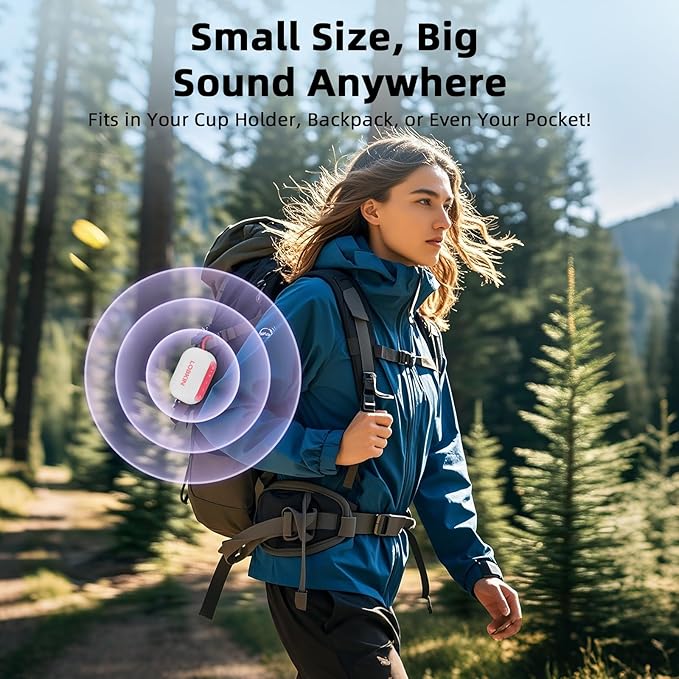 LOBKIN Portable Bluetooth Speaker,IP67 Waterproof Small Bluetooth Speaker 20H Playtime 10W Loud Sound BT 5.4 Wireless Stereo Pairing for Home/Outdoors/Travel