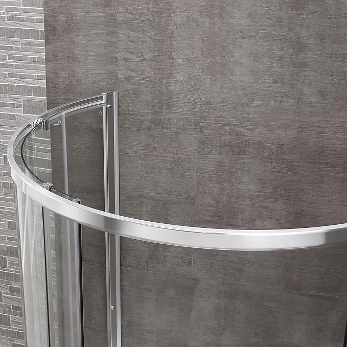 OVE Decors Breeze 32 in. Corner Shower Clear Sliding Door with Base in Satin Nickel Finish