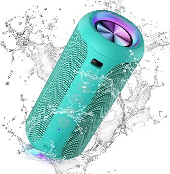 Ortizan X10 Portable Bluetooth Speaker, IPX7 Waterproof, Wireless, Teal
