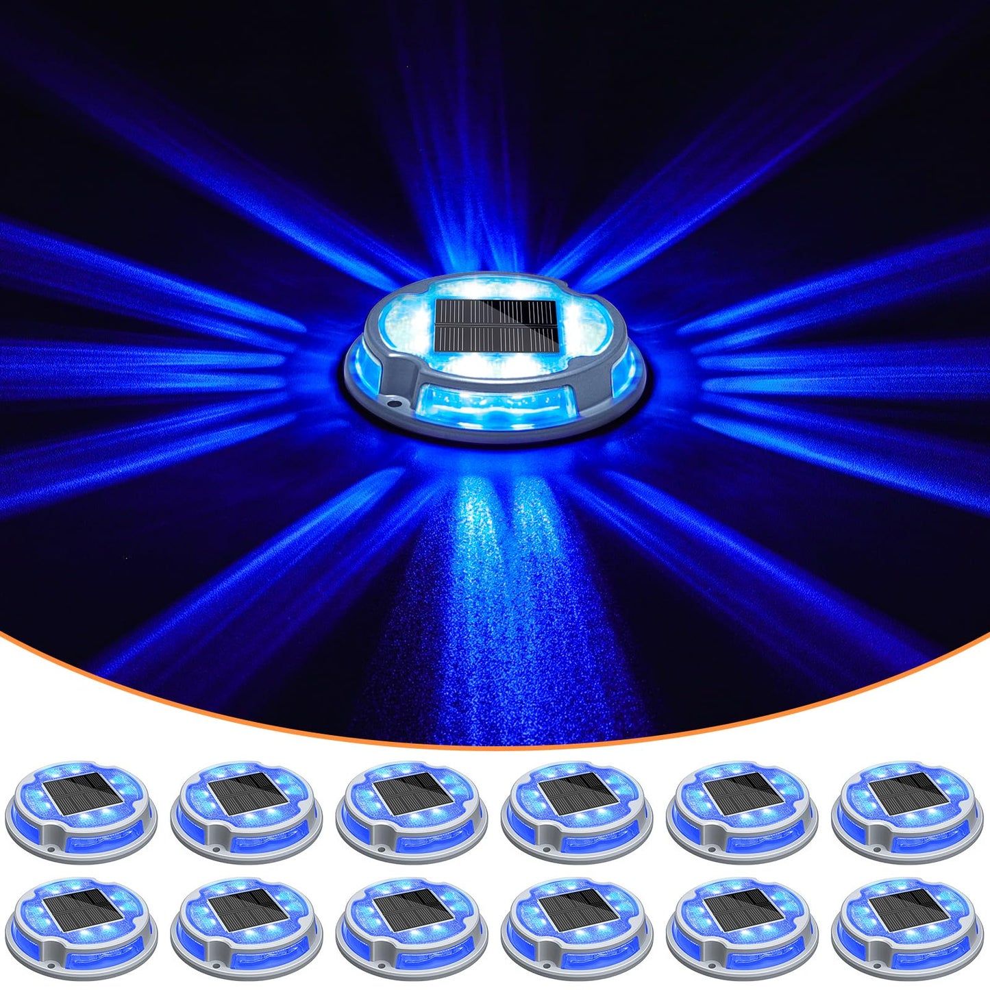Solar Driveway Lights 12-Pack — Improved Night Safety - Image 1