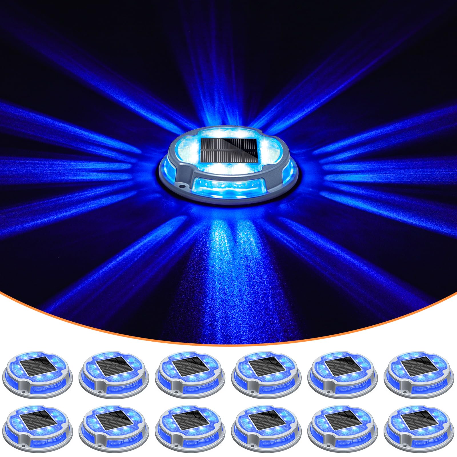 Solar Driveway Lights 12-Pack — Improved Night Safety - Image 1