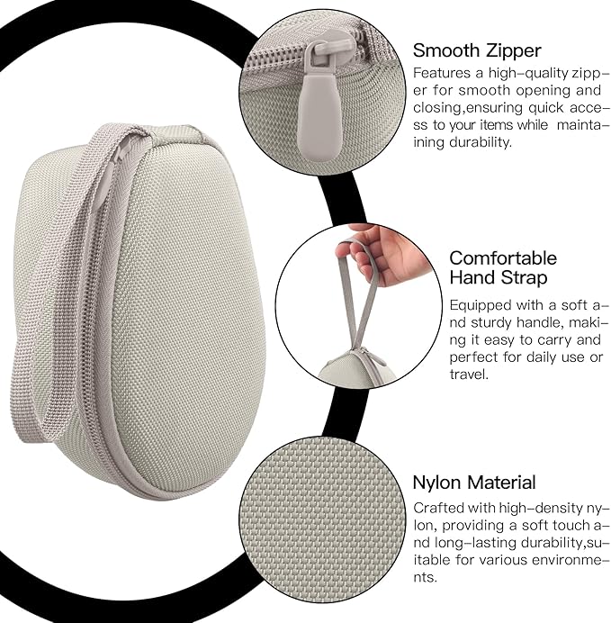 co2CREA Hard Case for SHOKZ New OpenRun Pro 2/1/Mini, OpenRun Standard/Mini, OpenMove, OpenSwim Pro, OpenSwim, Compatible with All SHOKZ Open-Ear Bone Conduction Sport Headphones, Beige Case