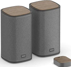 KEiiD Bluetooth Computer Speakers with Wireless Touch Control Pod for PC Laptop/Desktop Wireless Stereo Gaming Speakers, 4 EQ Modes, Aesthetic Style, New Model