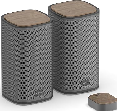 KEiiD Bluetooth Computer Speakers with Wireless Touch Control Pod for PC Laptop/Desktop Wireless Stereo Gaming Speakers, 4 EQ Modes, Aesthetic Style, New Model