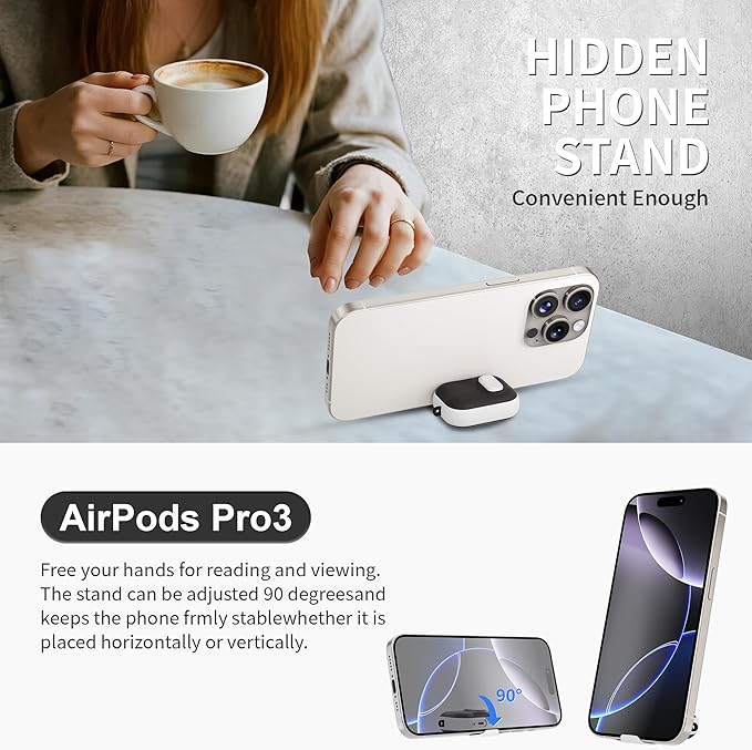 for AirPods Pro 3 Case with Lock,TPU Leather Texture Durability Anti-Lost & Shockproof Protective Cover Accessories with Cleaning Kit in Keychain for Apple AirPod Pro 3 Generation 2025(White/Black)