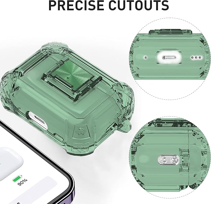 Valkit Compatible Airpods Pro 2nd/1st Generation Case Clear with Cleaner Kit & Lock, Soft TPU Airpod Pro 2/1 Case Shockproof iPods Pro 2 Protective Case for Airpods Pro Gen 2nd/1st(2023/2022/2019)