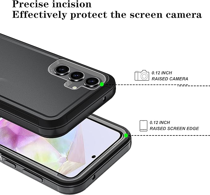 ONOLA Compatible with Samsung Galaxy S26+ / S26 Plus Case with HD Screen Protector [Not fit S26 / S26 Ultra], 3 in 1 Heavy Duty Phone Case for Galaxy S26 Plus 6.7",BlackGrey