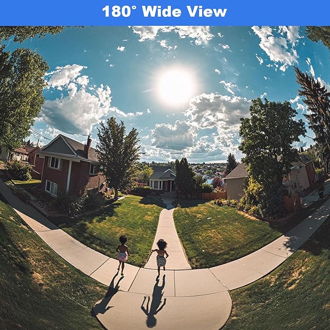 HD 180 Degree Wide Angle View 2.0MP 1080p Security Camera 4-in-1 CCTV Bullet Wired Cam BNC, AHD/TVI/CVI/CVBS, Analog Coax Coaxial Surveillance Video Add–On Camera for Indoor/Outdoor Use