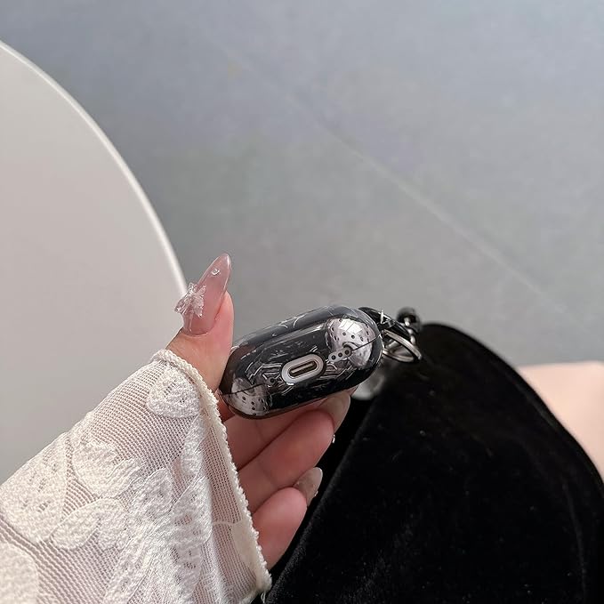 Cool Scream Pattern Pro 2 Case 2022 with Durable IMD Printing Technology and PET Layer，with Horror Keychain Clip Carabiner and Lanyard，Designed for Those who Like Thrilling Horror Themes Black