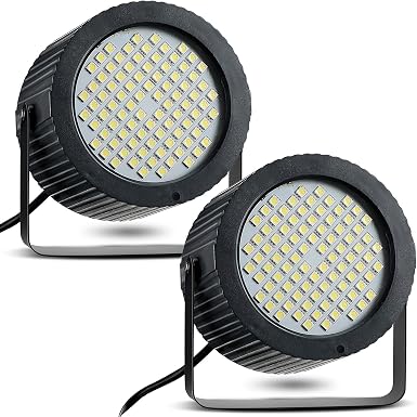 Funtery 2 Pcs 88 LED Halloween Strobe Light Outdoor for Parties, White