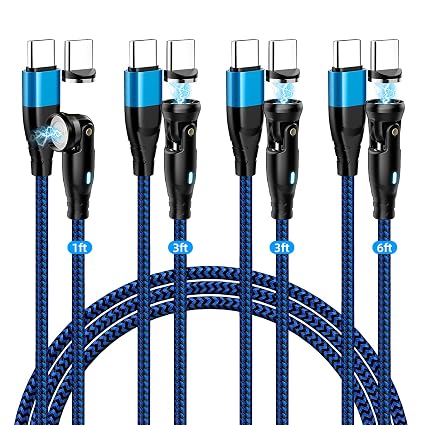 USB C Magnetic Charging Cable, 60W Type C Magnetic Phone Charger Cable