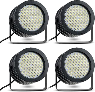 Funtery 4 Pcs Strobe Lights 88 LEDs Sound Activated Stage DJ,White - Image 1