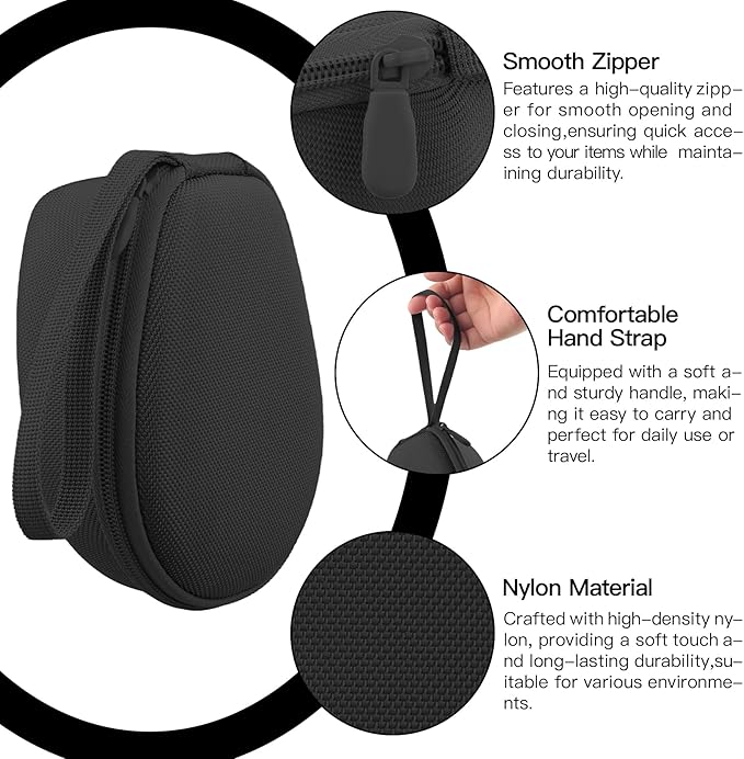 co2CREA Hard Case for SHOKZ New OpenRun Pro 2/1/Mini, OpenRun Standard/Mini, OpenMove, OpenSwim Pro, OpenSwim, Compatible with All SHOKZ Open-Ear Bone Conduction Sport Headphones, Black Case