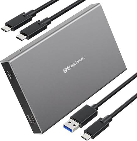 Cable Matters Aluminum 10Gbps USB C Hard Drive Enclosure for 2.5" SSD/HDD