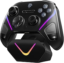 EasySMX D10 Wireless Game Controller, TMR Anti-Drift Joysticks, Black