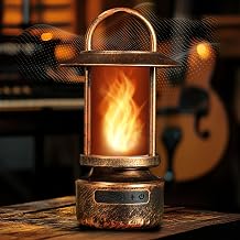 FoxFlame Bluetooth Outdoor Speaker, Patented Fire Effect, 13 Color Options - Image 1