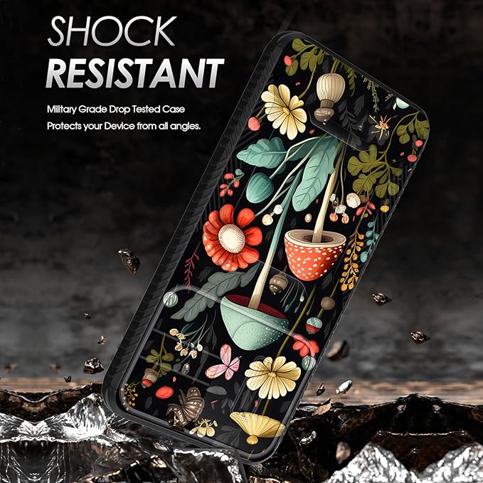 for Galaxy A36 5G/A56 5G Case Built in Slide Camera Lens Cover,Heavy Duty Shockproof Protection Dual Layer Case for Samsung Galaxy A36 5G/A56 5G 6.7" 2025,Mushroom Forest