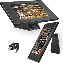 AboveTEK Anti-Theft Tablet Stand – iPad Locking & Security Stand, Countertop & Wall Mount POS Stand, 360° Swivel Kiosk Stand for iPad/iPad Air/iPad Pro – Ideal for Retail Business (Black)