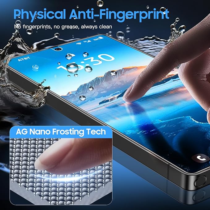 Uyiton UnBreak-Glass for Samsung Galaxy S25 Ultra Matte Screen Protector, [Ultrasonic Fingerprint Support][Anti- Glare][9H Tempered Glass] Scratch-Resistant Bubble-Free, 2 Pack