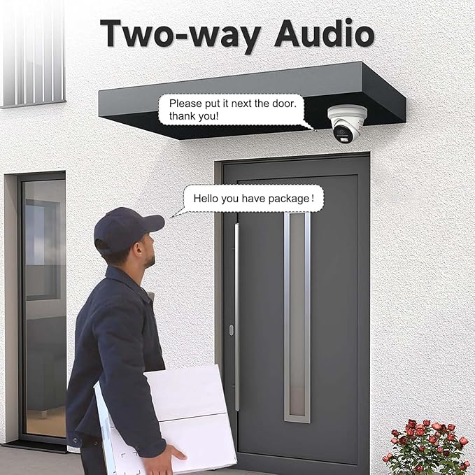 Anpviz 5MP IP PoE Camera, Active Deterrence IP Security Camera Outdoor, Aduio & Strobe Flashing White Light, 2-Way Audio, MD2.0, 98ft Smart Color Night Vision, IP67 Waterproof, 2.8mm Lens