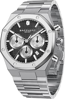 SAPPHERO Mens Watches Stainless Steel Quartz Watch for Men Waterproof Date Clock Fashion Business Wristwatch Gift for Men - Image 1