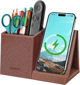 Pen Pencil Holder With Wireless Charger, Multifunctional Desk Organizer