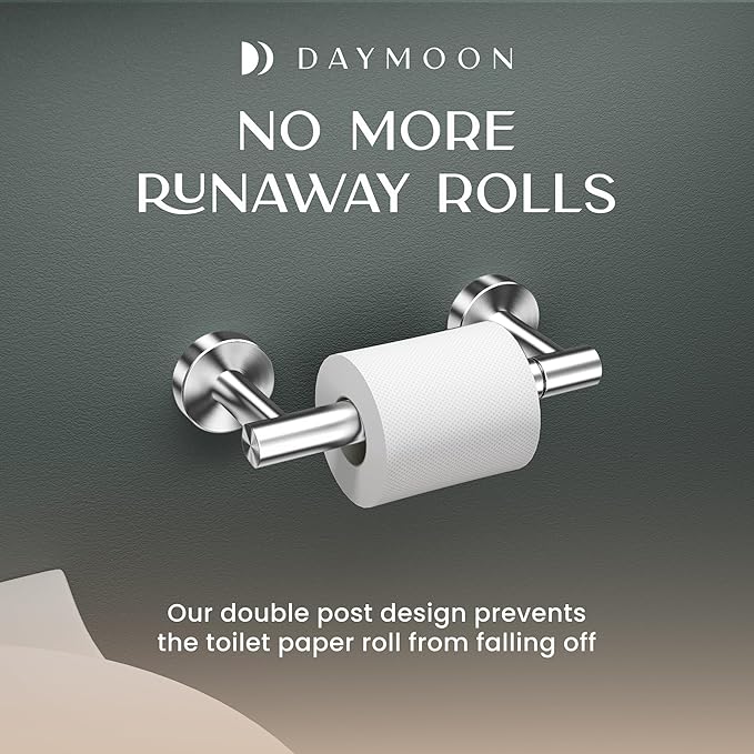 Day Moon™ Polished Chrome Toilet Paper Holder - Chrome Toilet Paper Holder Wall Mount