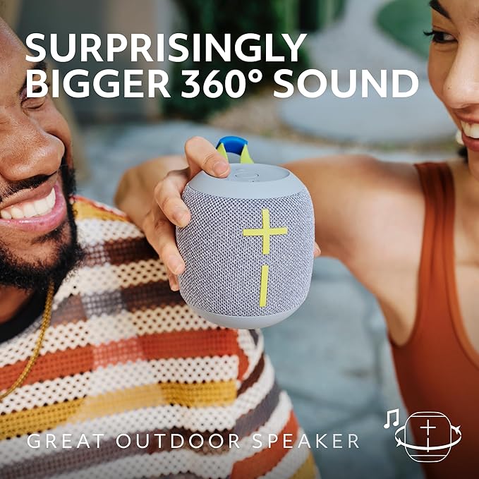 Ultimate Ears WONDERBOOM 4 Portable Waterproof Bluetooth Speaker with Big Bass and 360-Degree Sound, Dustproof Floating Speaker with 131ft (40m) Range - Pink