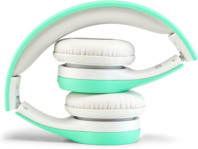 Nenos Kids Headphones Children's Over Ear Computer Volume Limited for Kids Foldable (Mint)