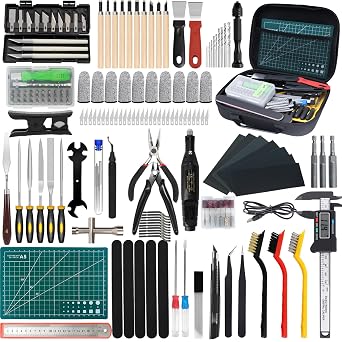 3D Printer Tool Kit, 202 Pcs 3D Printer Accessories Includes Deburring Tool, Removal Tools, Digital Caliper, Cutting Mat, Carrying Case, 3D Printing Tool Kit for Finishing, 3D Print Removing, Cleaning
