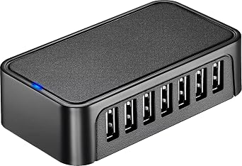 Best Buy Essentials 7-Port USB Hub - Fast Data Transfer, Universal Compatibility, USB 2.0, Compact Design for Laptop, PC, Mac, Smartphone & Tablet