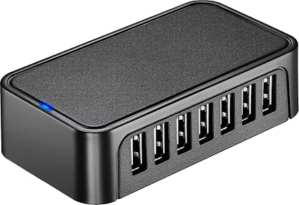 Best Buy Essentials 7-Port USB Hub - Fast Data Transfer, Universal Compatibility, USB 2.0, Compact Design for Laptop, PC, Mac, Smartphone & Tablet