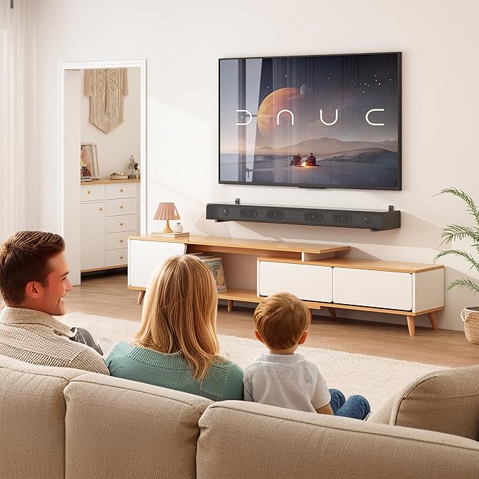 Soundbar Mounts Under TV for Bose, Sony, Saiyin, VIZIO, LG, Samsung, Roku - Dolby Atmos Compatible Soundbar Wall Mount Bracket, Sound Bar Shelf, Soundbar Stand Under TV Up to 20LB