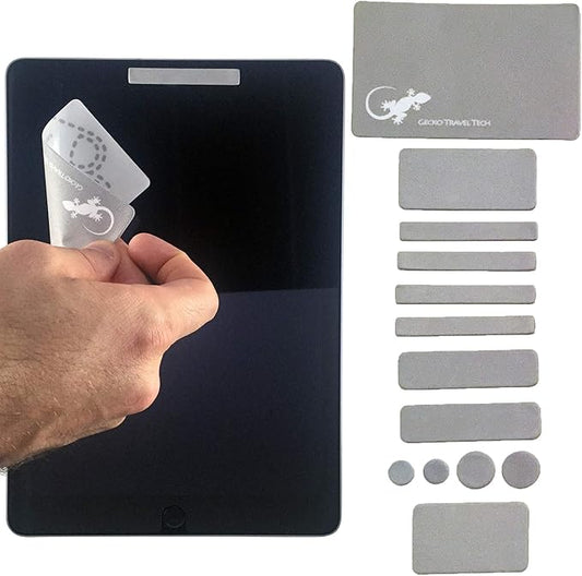 Webcam Covers - Laptop Webcam Cover - Tablet Webcam Covers - Smart TV & for Every Size Webcam on Any Device - Reusable/Multi-use – Protect Your Privacy with Gecko - Gray