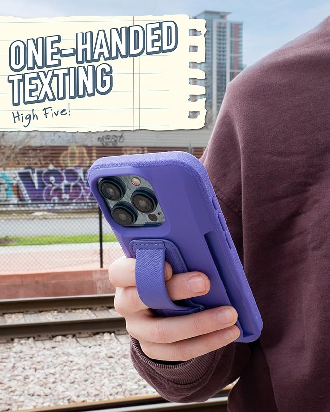 Smartish Phone Grip Loop - Prop Tart - Pop Out Finger Strap and Holder with Kick Stand [Compatible with All iPhone and Android Phones] - Checkerboard